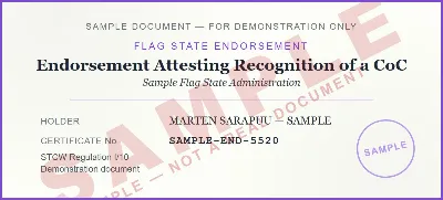 Flag State Endorsement